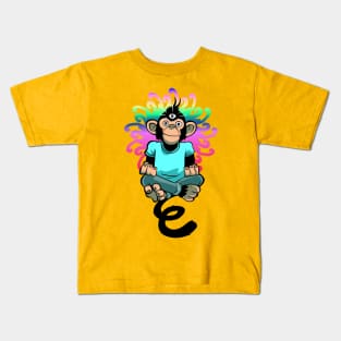 monkey and third eye Kids T-Shirt